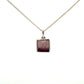 Sterling Silver Derbyshire Blue John Unique Silver Facetted Square Necklace