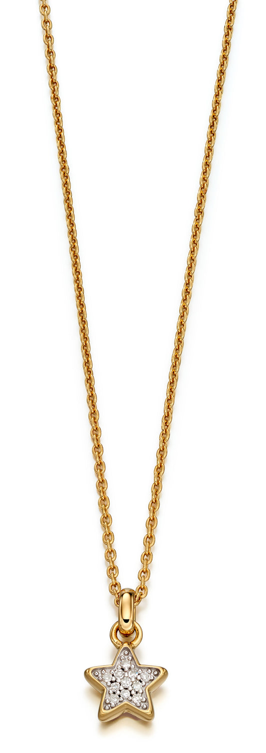 Little Star Olympia Yellow Gold Plated Pave Star Necklace