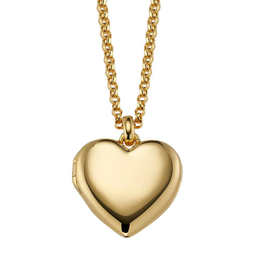 Little Star Sorcha Yellow Gold Plated Heart Locket And Chain