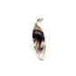 Derbyshire Blue John Sterling Silver Marquise Shaped Pendant