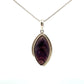Derbyshire Blue John Sterling Silver Deep Shaped Marquise Pendant
