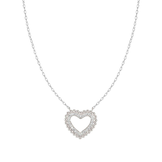 Nomination Lovecloud Sterling Silver Cubic Zirconia Heart Necklace 240504/009
