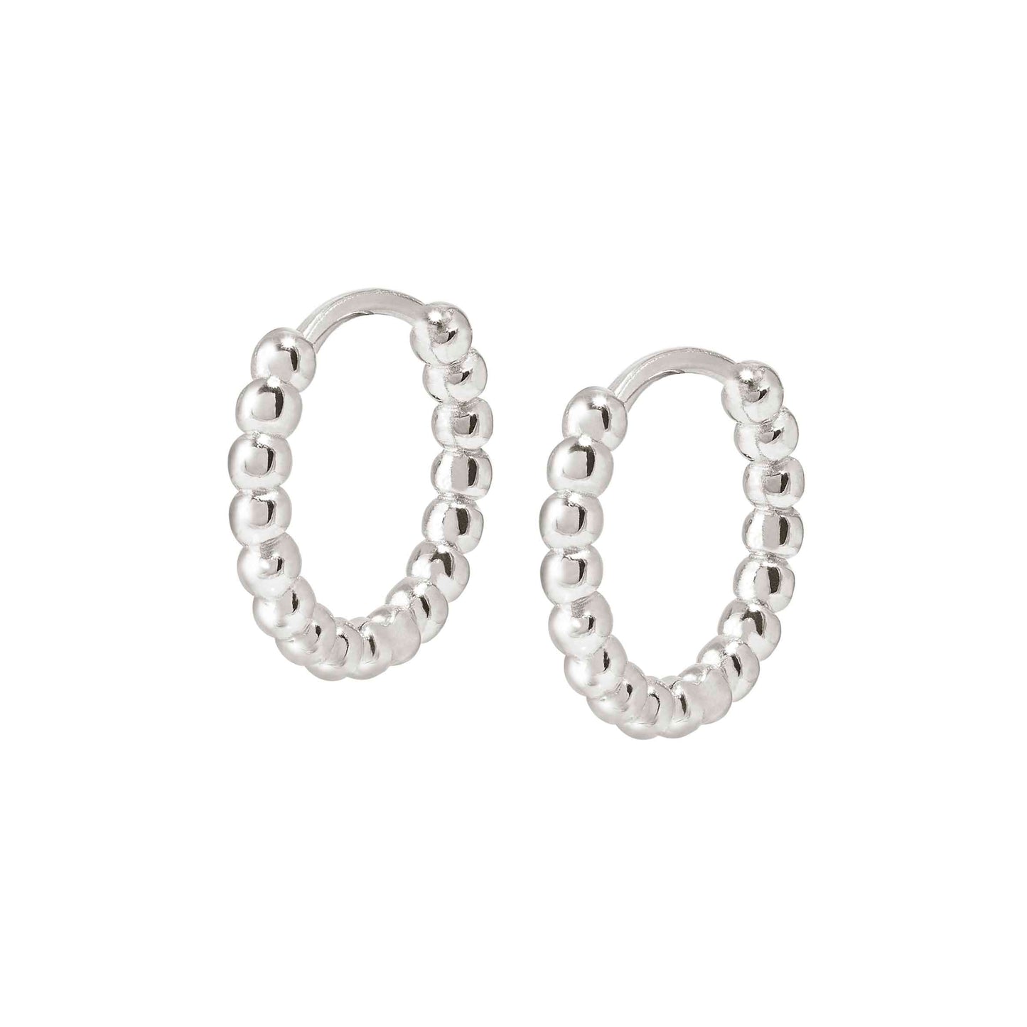 Nomination Lovecloud Sterling Silver Beaded Hoop Earrings 240505/010