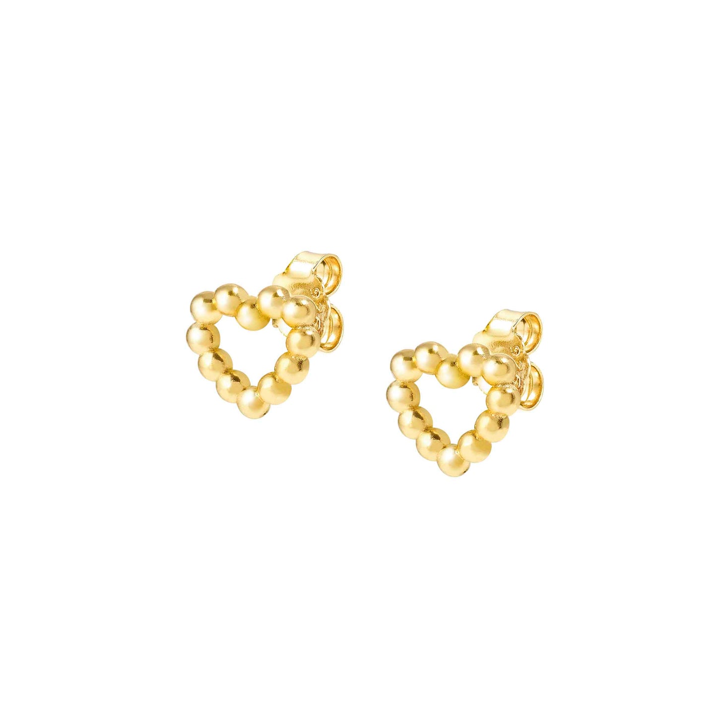 Nomination LoveCloud Yellow Gold Plated Beaded Heart Earrings 240506/008