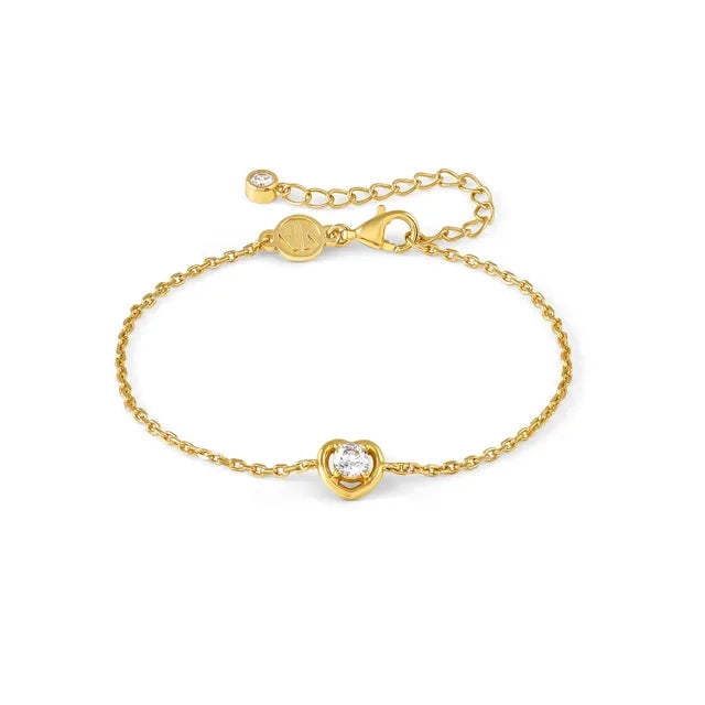 Nomination CosmicLove Yellow Gold Heart Cubic Zirconia Bracelet 241703/006