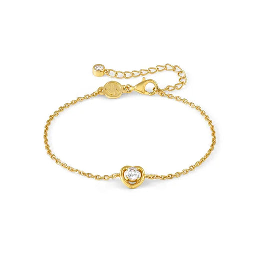 Nomination CosmicLove Yellow Gold Heart Cubic Zirconia Bracelet 241703/006