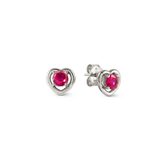 Nomination Cosmiclove Red Cubic Zirconia Heart Stud Earrings 241711/006