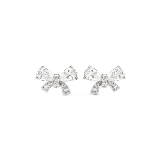 Nomination Sterling Silver Shine Me Up Cubic Zirconia Bow Stud Earrings 241903/008