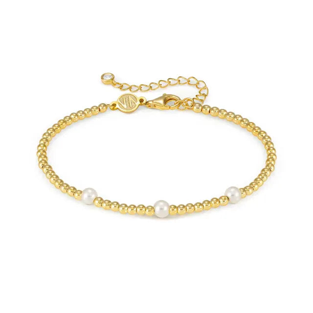 Nomination Fashion Era Yellow Gold Plated Pearl Bracelet 242204/012