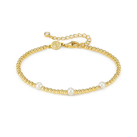 Nomination Fashion Era Yellow Gold Plated Pearl Bracelet 242204/012