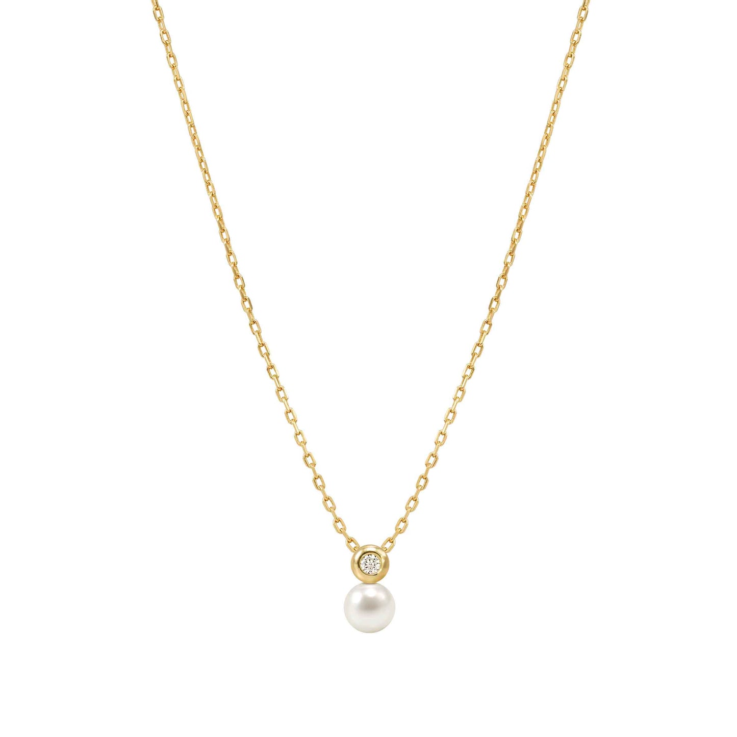 Nomination Pearls Loop Yellow Gold Plated Sterling Silver Cubic Zirconia Necklace 242902/044