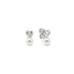 Nomination Pearls Loop Sterling Silver Heart Cubic Zirconia Stud Earrings 242903/004