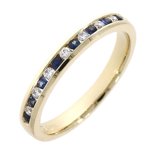 18ct Gold Channel Set Sapphire And Diamond Eternity Ring