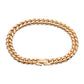 Unique & Co Stainless Steel Yellow Gold Plated Flat Curb Bracelet 19cm