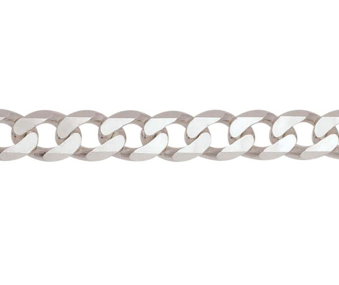 Sterling Silver Solid Metric Curb Bracelet