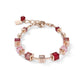 Coeur De Lion Red Pink Cube Bracelet 4996/30-0300