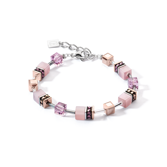 Coeur De Lion Lilac and Pink, Rose Gold Plated Crystal Bracelet