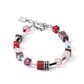 Coeur De Lion Red Pink Cube Bracelet 4905/30-0308