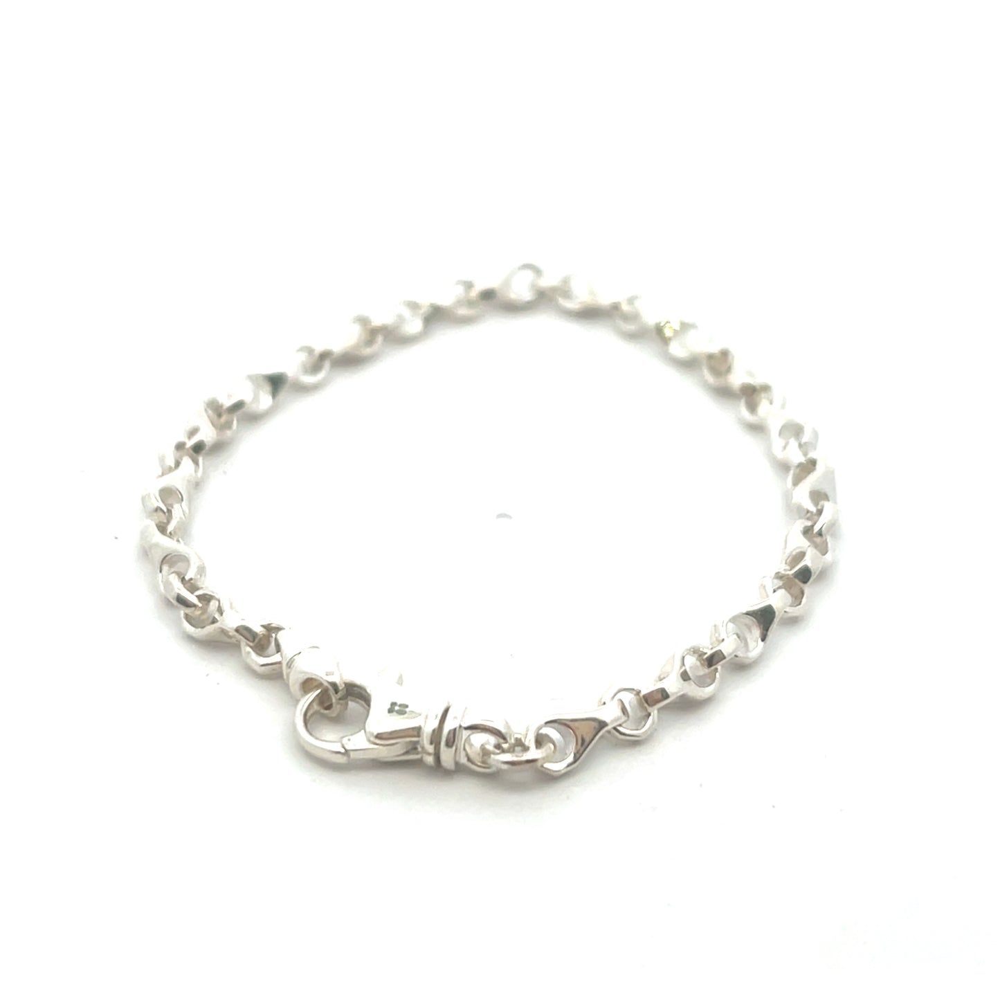 Sterling Silver Figure of Eight Bracelet 7.5"