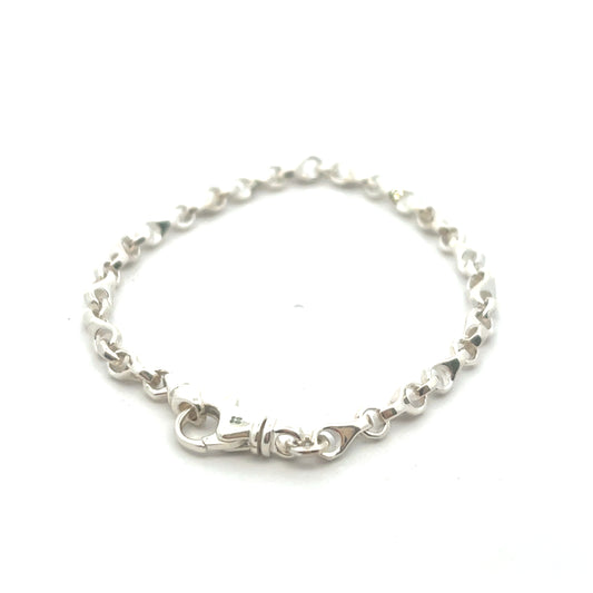 Sterling Silver Figure of Eight Bracelet 7.5"