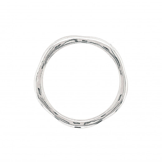 9ct White Gold Diamond Stacking Ring