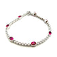 Diamonfire Sterling Silver Red Oval Cubic Zirconia Bracelet