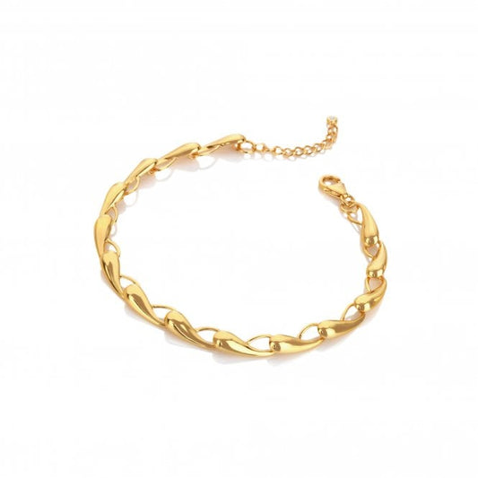 Hot Diamonds x Jac Jossa Yellow Gold Plate Curved Tide Bracelet DL670