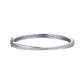 Sterling Silver Cubic Zirconia Crossover Bangle
