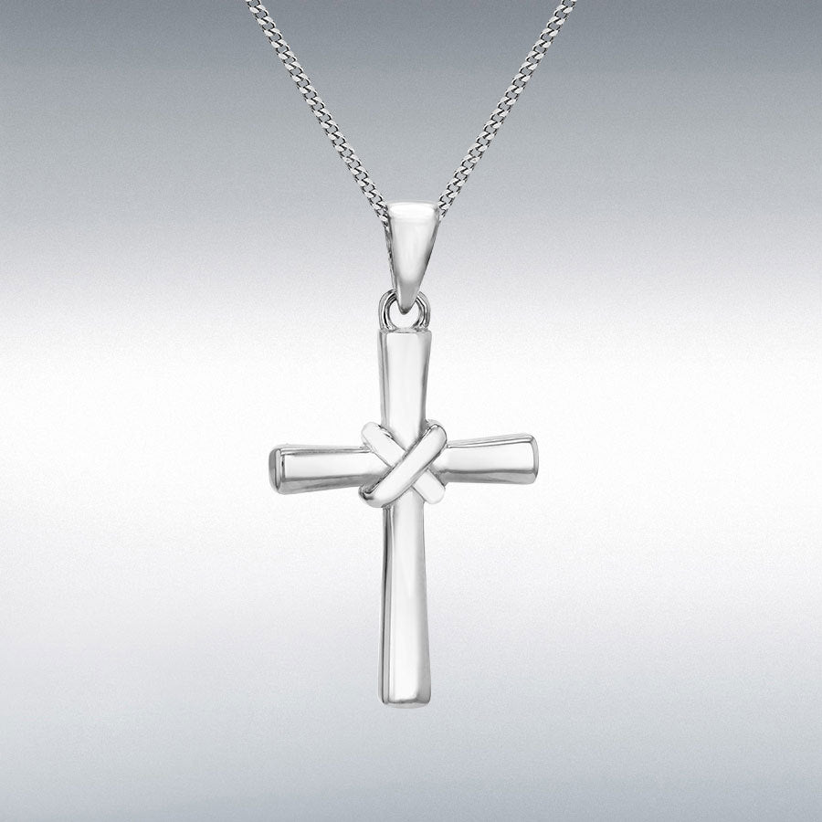 Sterling Silver Plain Cross with Foldover Centre