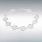 Sterling Silver 10mm Filigree Heart Bracelet 7.5"