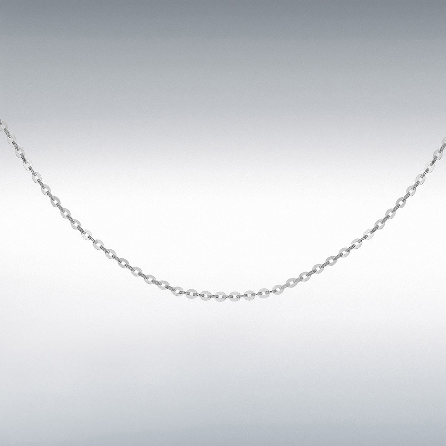 Platinum 18" Diamond Cut Trace Chain 1.6mm