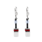 Coeur De Lion Red, White & Navy Crystal Drop Earrings