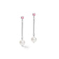 Coeur De Lion Imitation Pear and Pink Crystal Drop Earrings