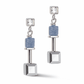 Coeur De Lion Mini Cube Graduated Blue and Clear Drop Earrings