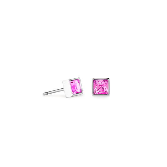Coeur De Lion Rose Crystal Stud Earrings
