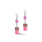 Coeur De Lion Magenta Pink Rose Crystal Drop Earrings