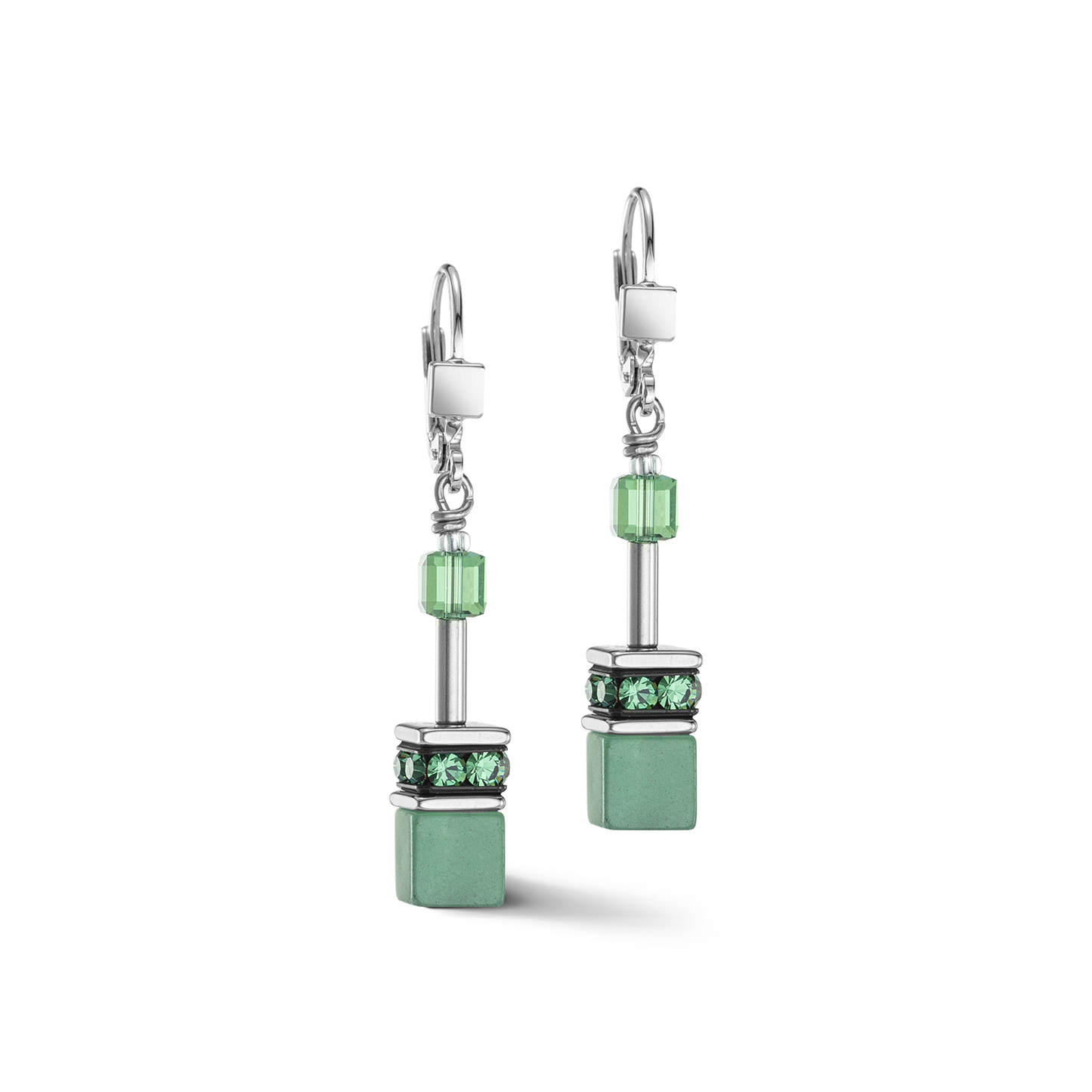 Coeur De Lion Green Crystal Drop Earrings