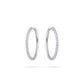 Sterling Silver 30mm Huggy Cubic Zirconia Hoop Earrings