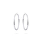 Sterling Silver 40mm Plain Hoop Earrings