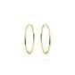 Yellow Gold Plated Plain 40mm Hoop Earrings