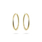 Yellow Gold Plated 40mm Bold Polished Hoop Earrings