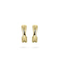 Yellow Gold Plated Two Strand Hoop Earrings