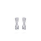 Sterling Silver Cubic Zirconia Two Strand Hoop Earrings