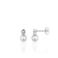Sterling Silver Cubic Zirconia & Imitation Pearl Earrings