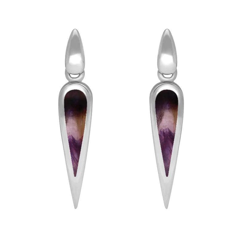 Derbyshire Blue John Spear Drop Earrings