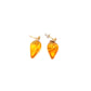 Gold Plated Amber Drop Earrings