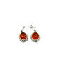 Sterling Silver Amber Drop Earrings