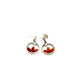 Sterling Silver Amber Floral Drop Earrings