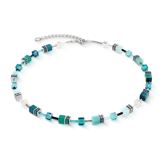 Coeur De Lion Iconic Transformative Teal Cubes Necklace