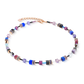 Coeur De Lion Iconic  Purple and Blue Rose Gold Plated Necklace